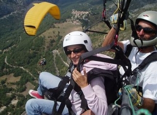  baptism of paragliding in the mountains 